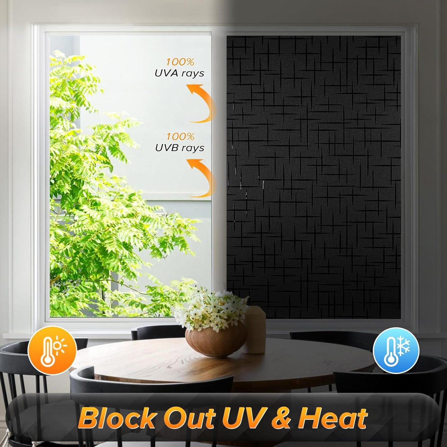 3D Cross Privacy Blackout Window Film