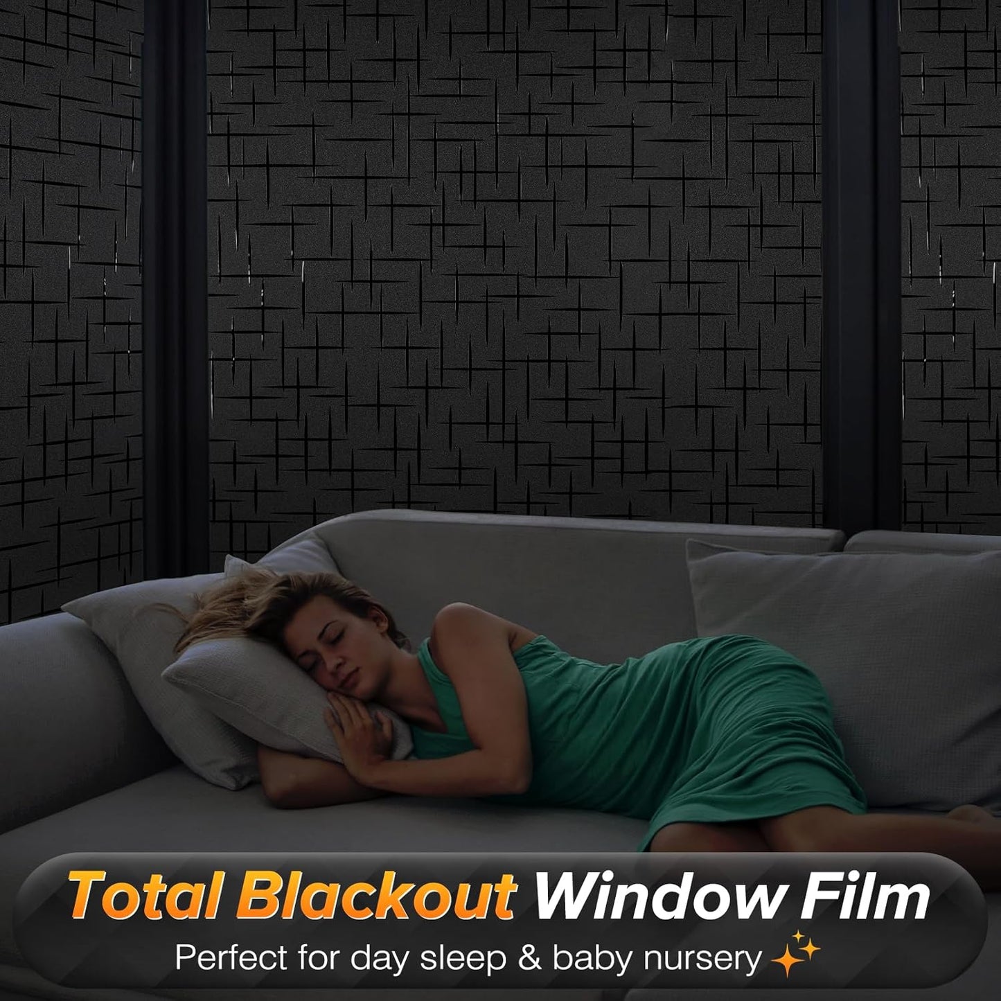 3D Cross Privacy Blackout Window Film