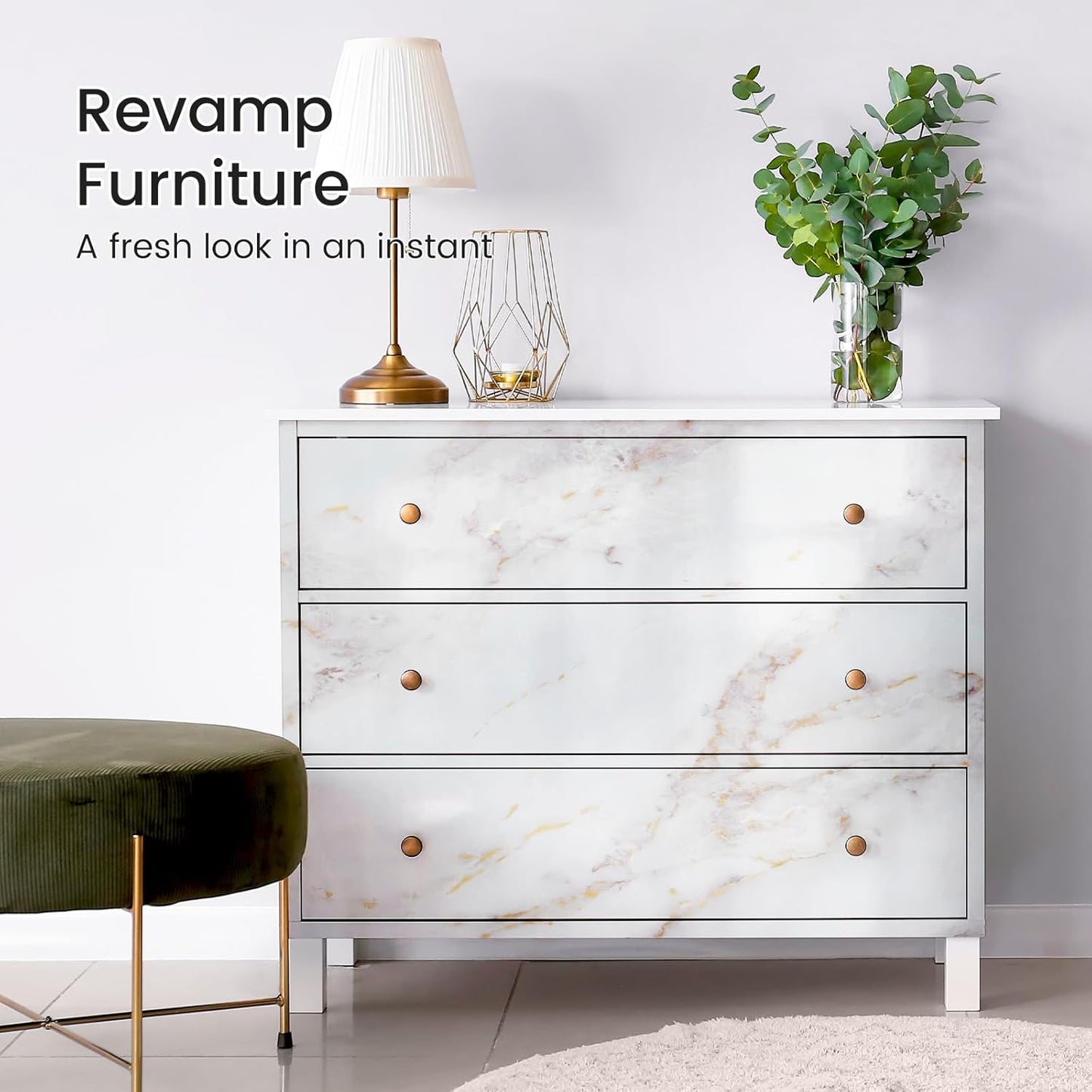 Glossy Marble Waterpoof Contact Paper