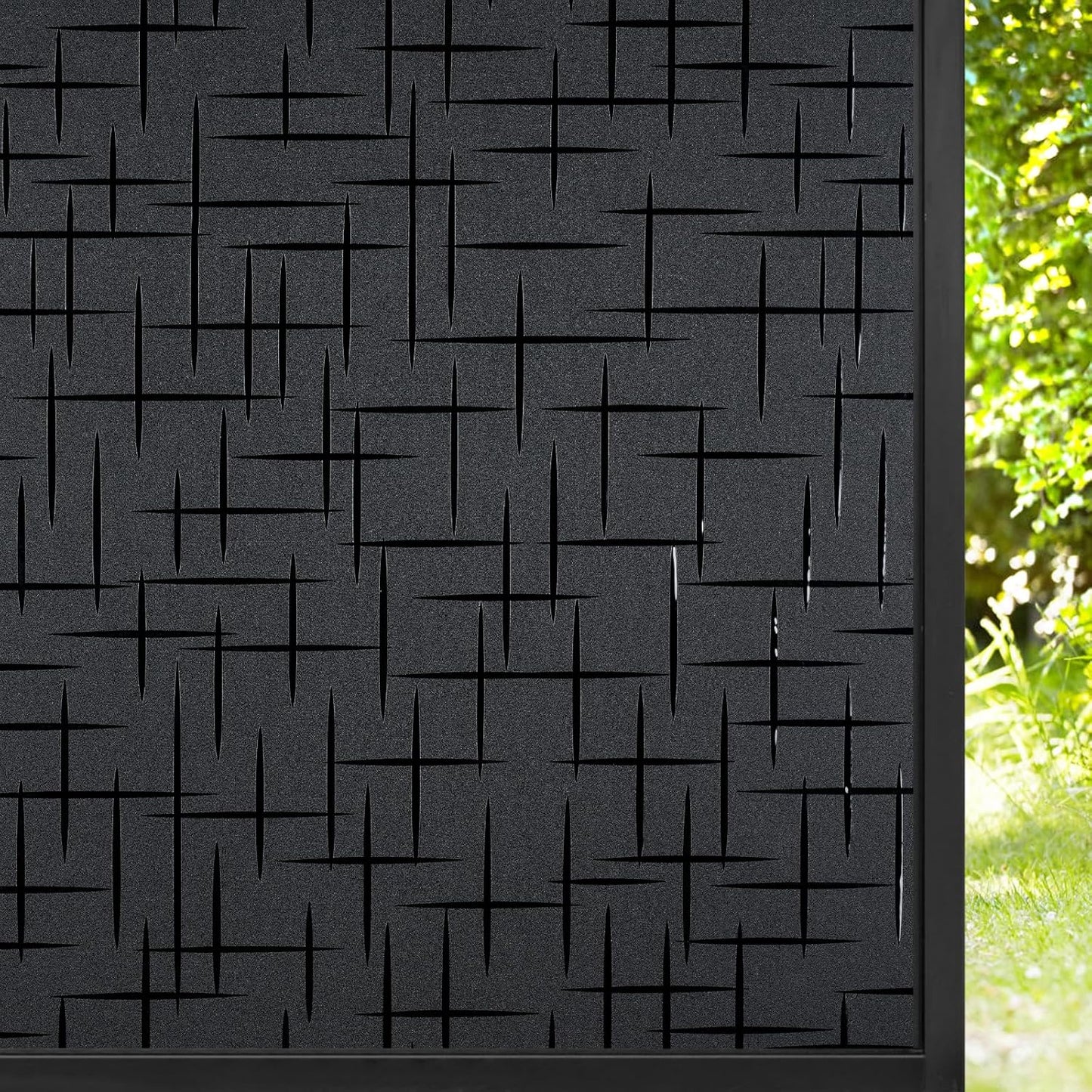 3D Cross Privacy Blackout Window Film
