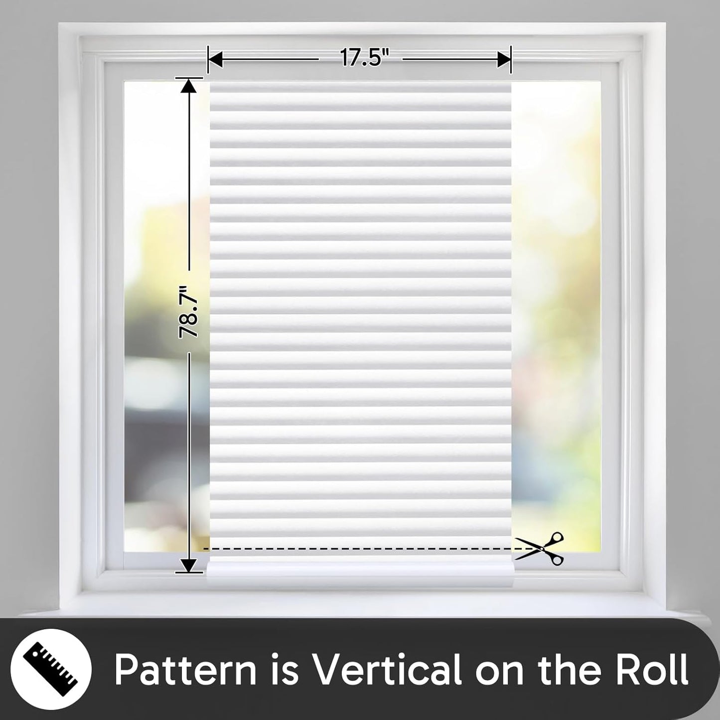 Blinds Lines Pattern Frosted Window Film
