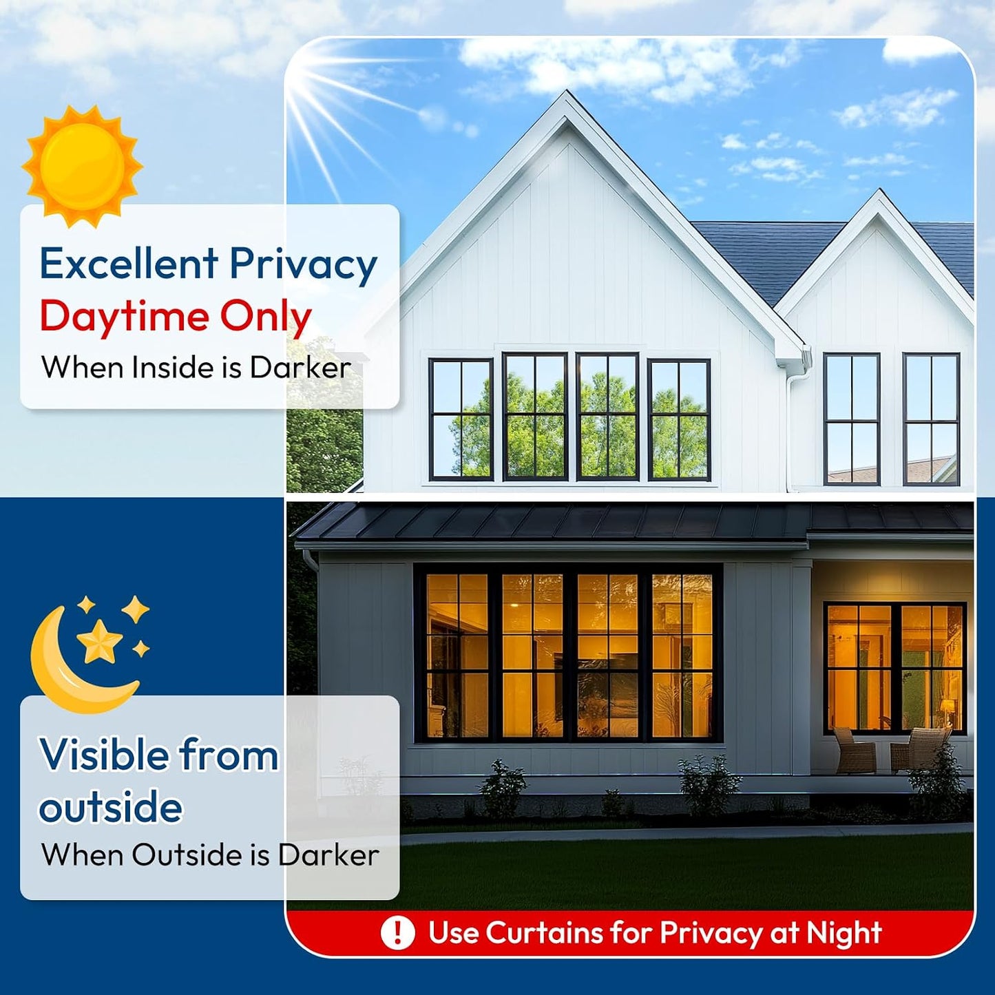 rabbitgoo One Way Privacy Film, Black Silver