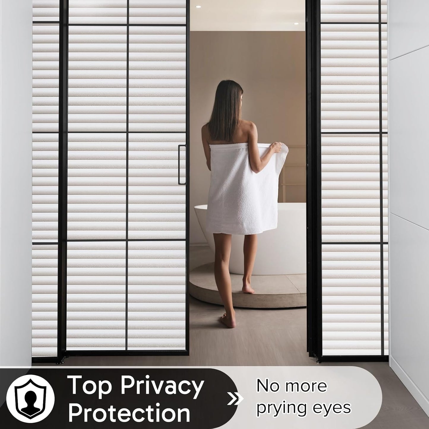 Blinds Lines Pattern Frosted Window Film