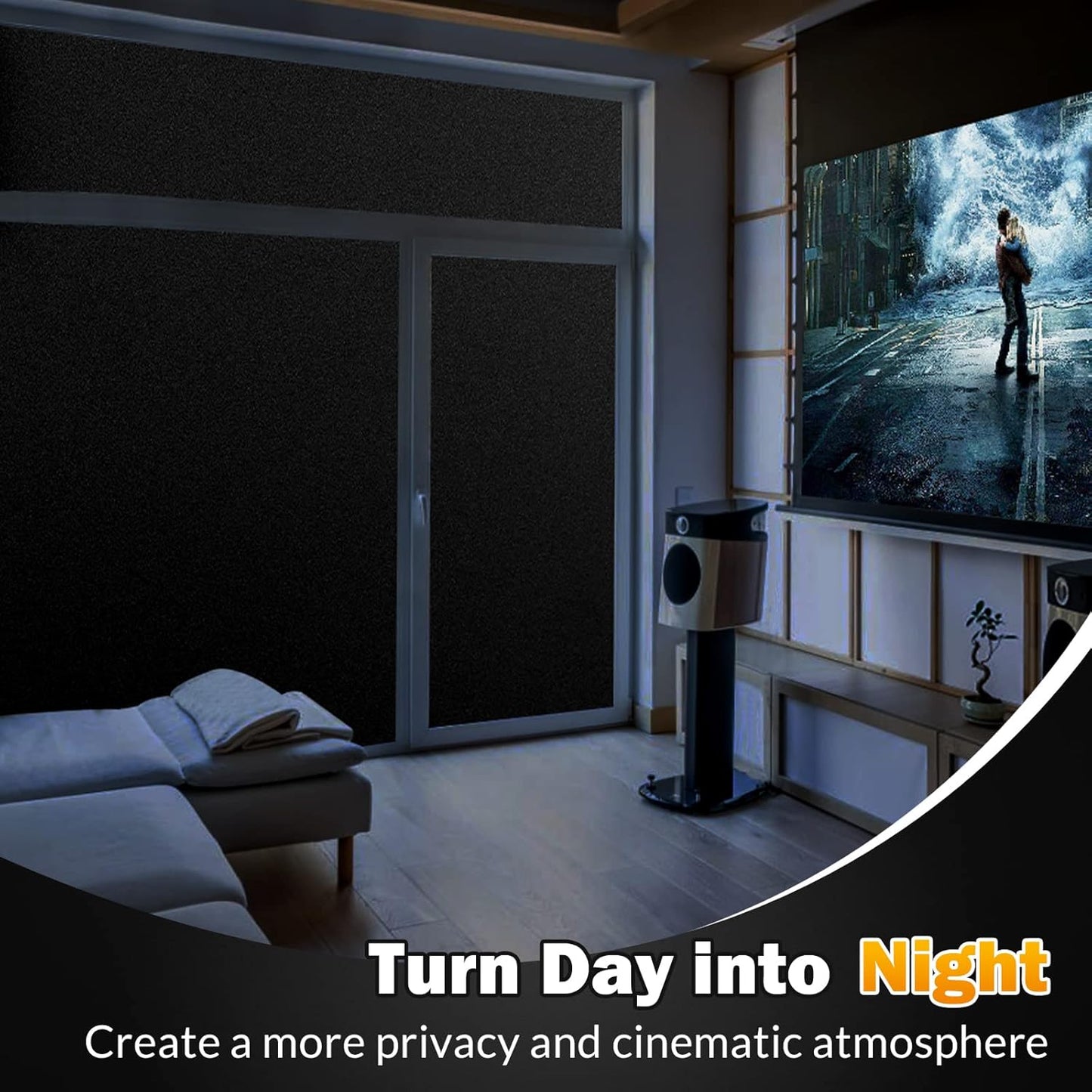 Removable Opaque  Blackout Window Film