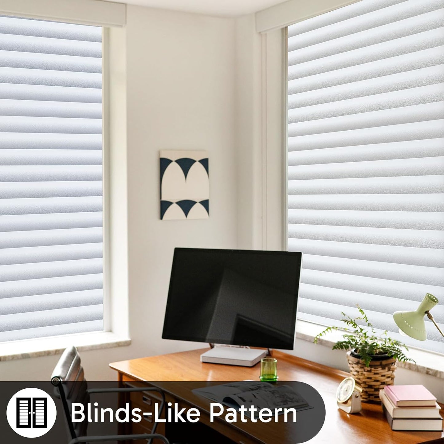 Blinds Lines Pattern Frosted Window Film