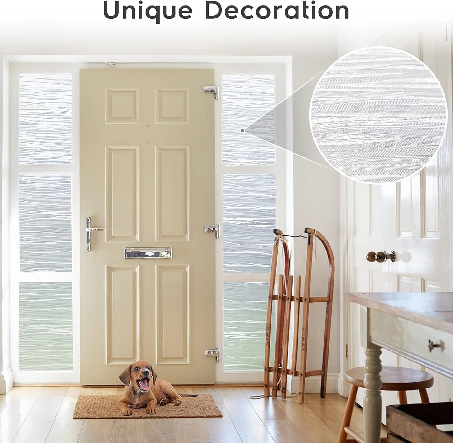 rabbitgoo Removable Vinyl Door Window Coverings UV Blocking Self Static Cling