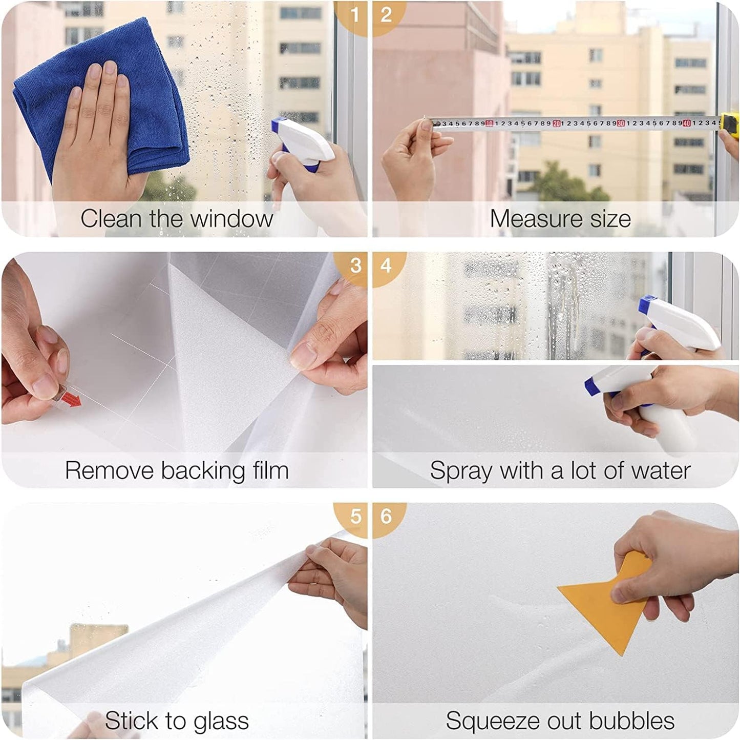 Static Cling Frosted Glass Window Film