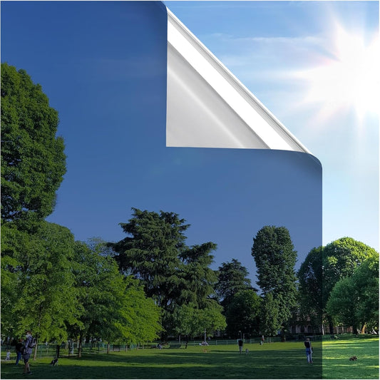 Privacy One Way Window Film-Blue Silver