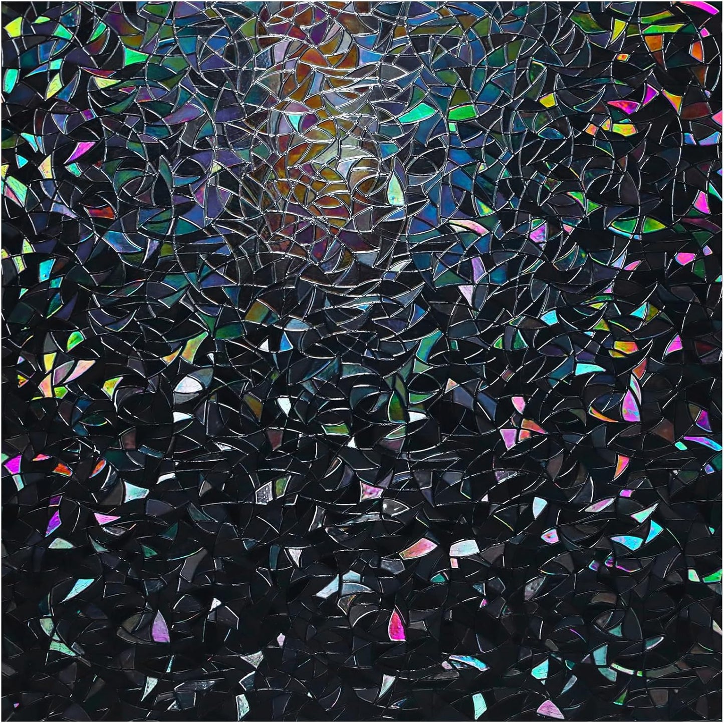 3D Abstract Stained Glass Window Privacy Film