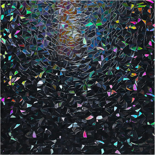 3D Abstract Stained Glass Window Privacy Film