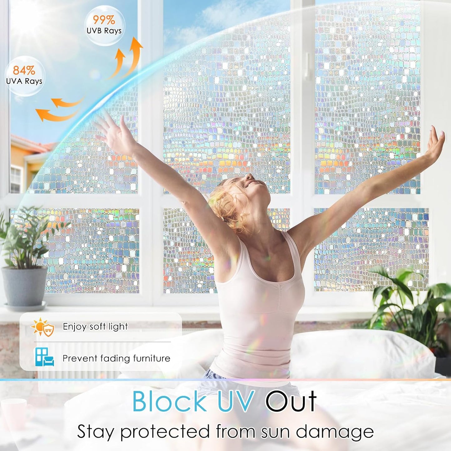 3D Stained Glass Privacy Window  Film