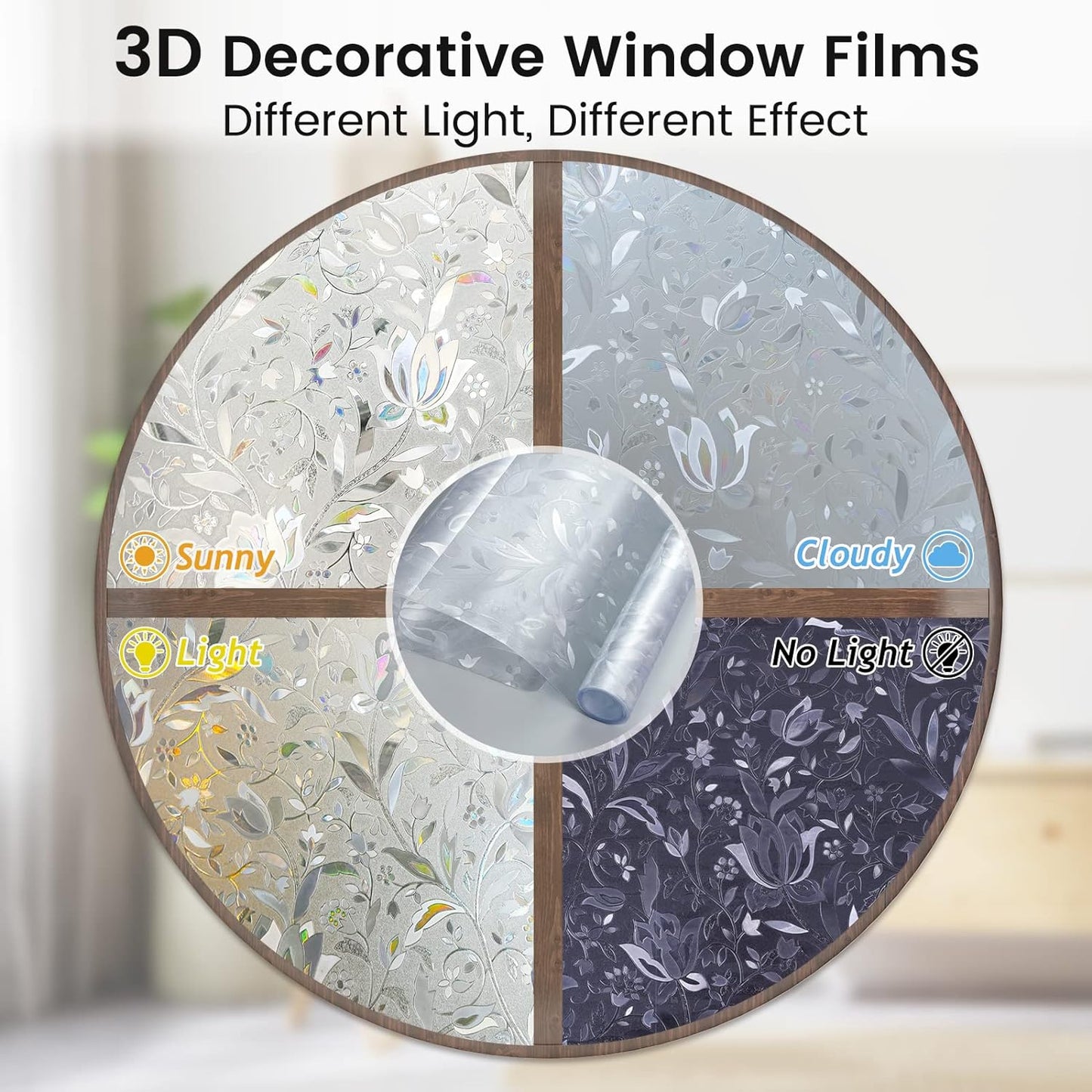 Rainbow Tulip Privacy Window Film