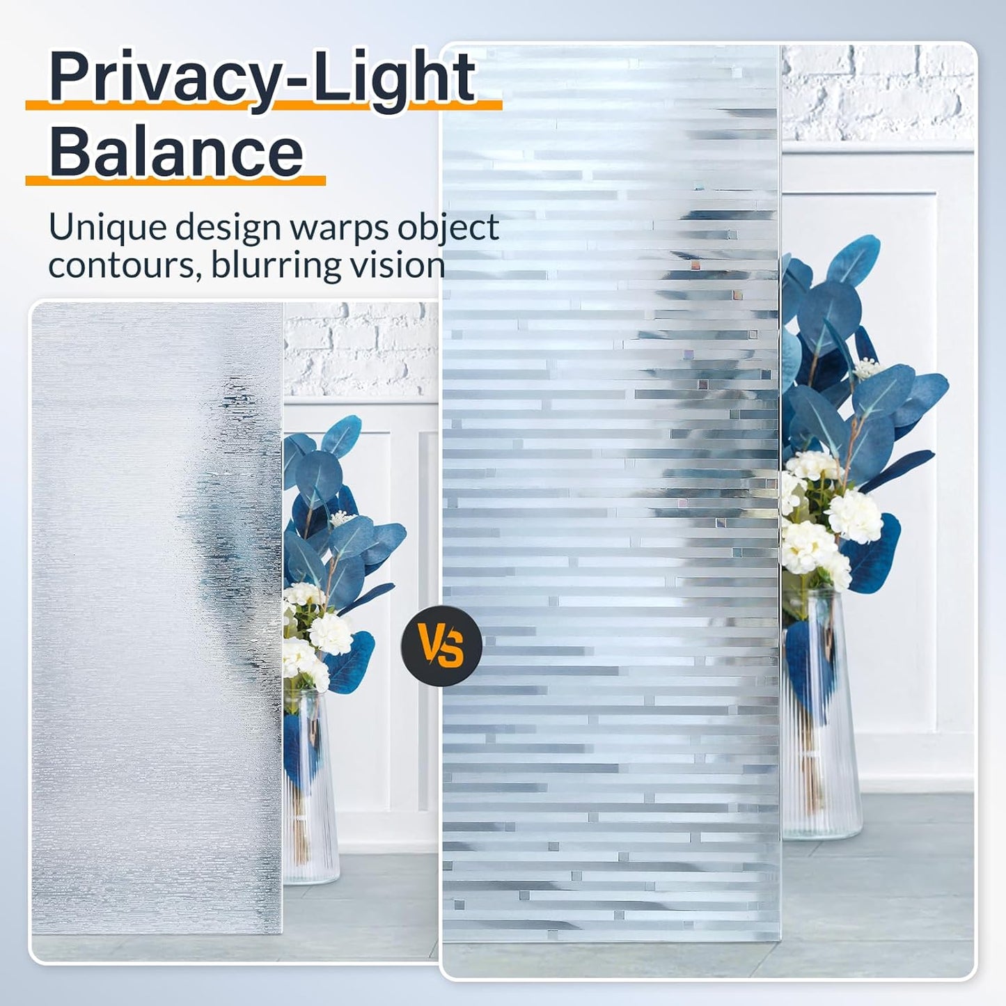 Striped Rainbow Frosted Window Film