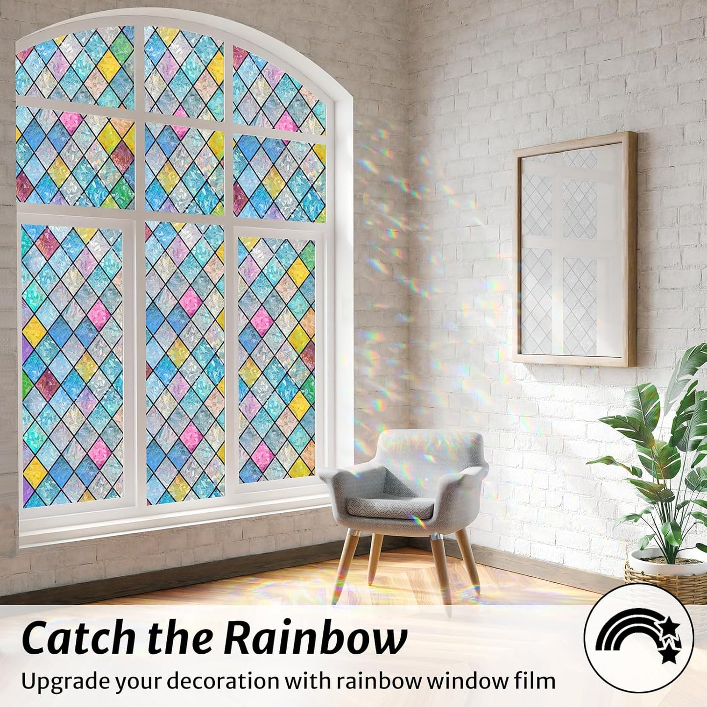 3D Rainbow Glass Window Film