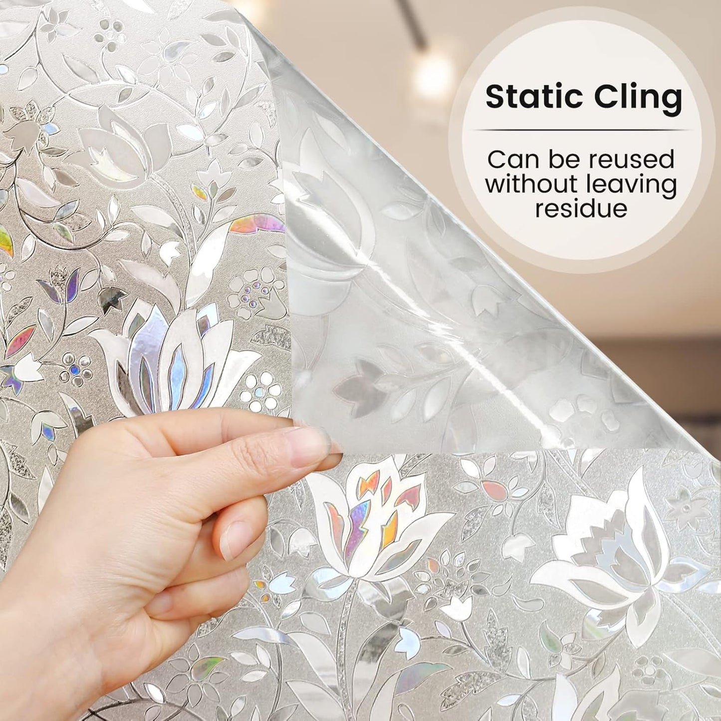 Rainbow Tulip Privacy Window Film
