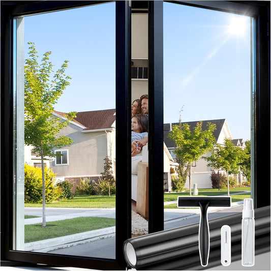 rabbitgoo One Way Privacy Film, Black Silver
