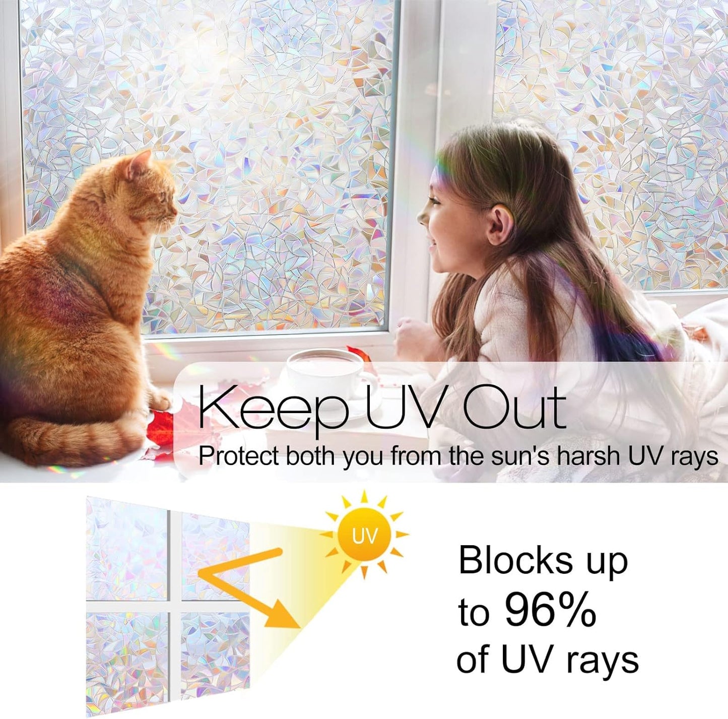 3D Rainbow Decorative Window Clings