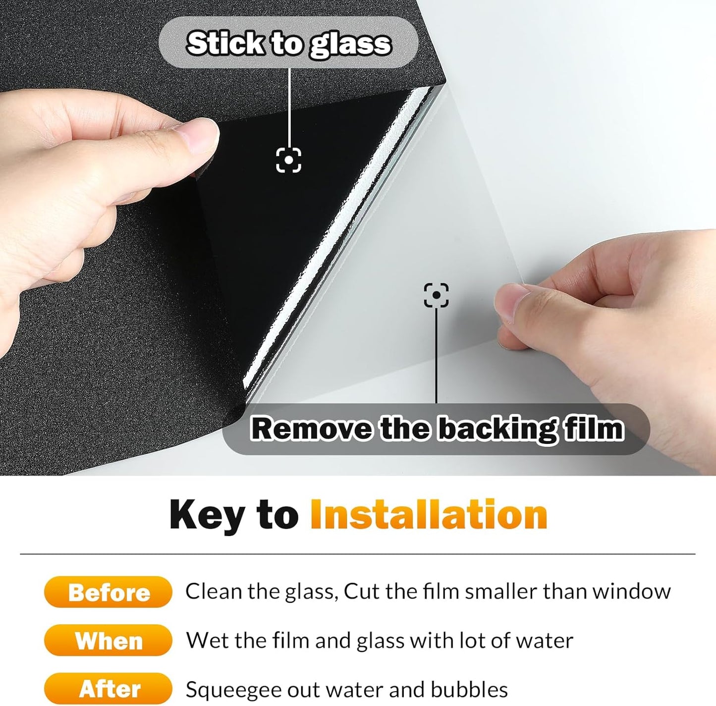 Removable Opaque  Blackout Window Film
