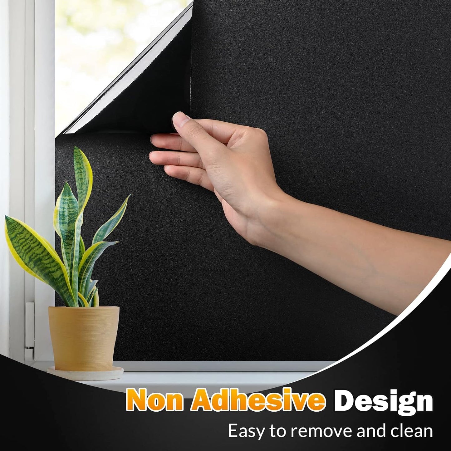 Removable Opaque  Blackout Window Film