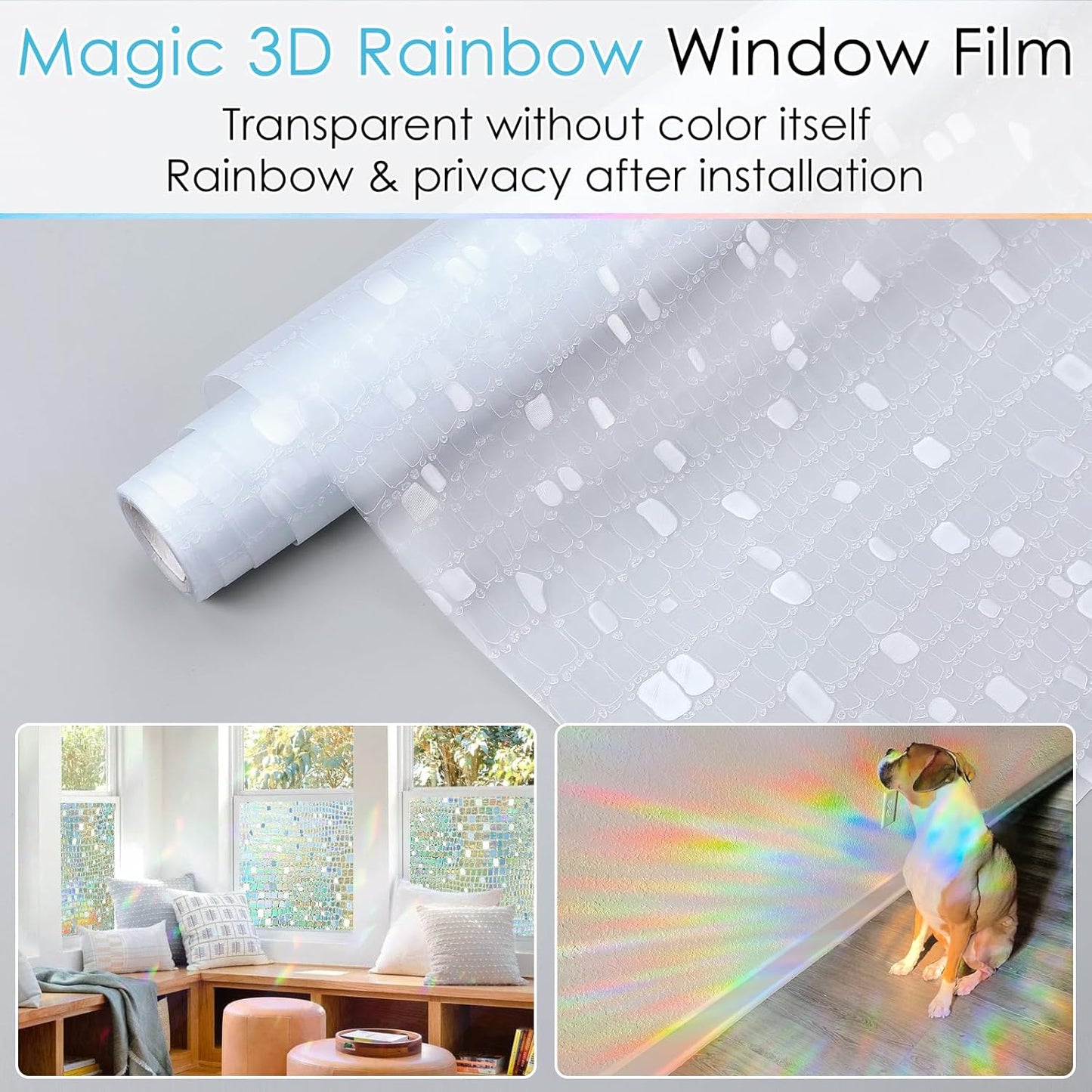 3D Stained Glass Privacy Window  Film