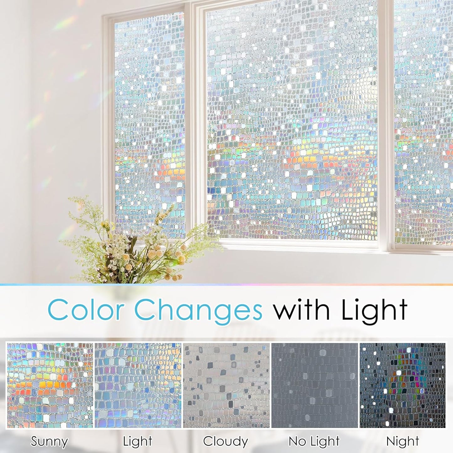 3D Stained Glass Privacy Window  Film