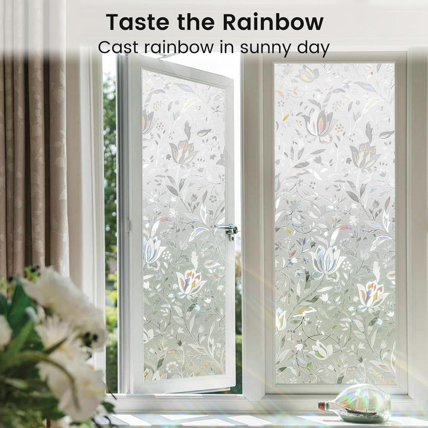 Rainbow Tulip Privacy Window Film