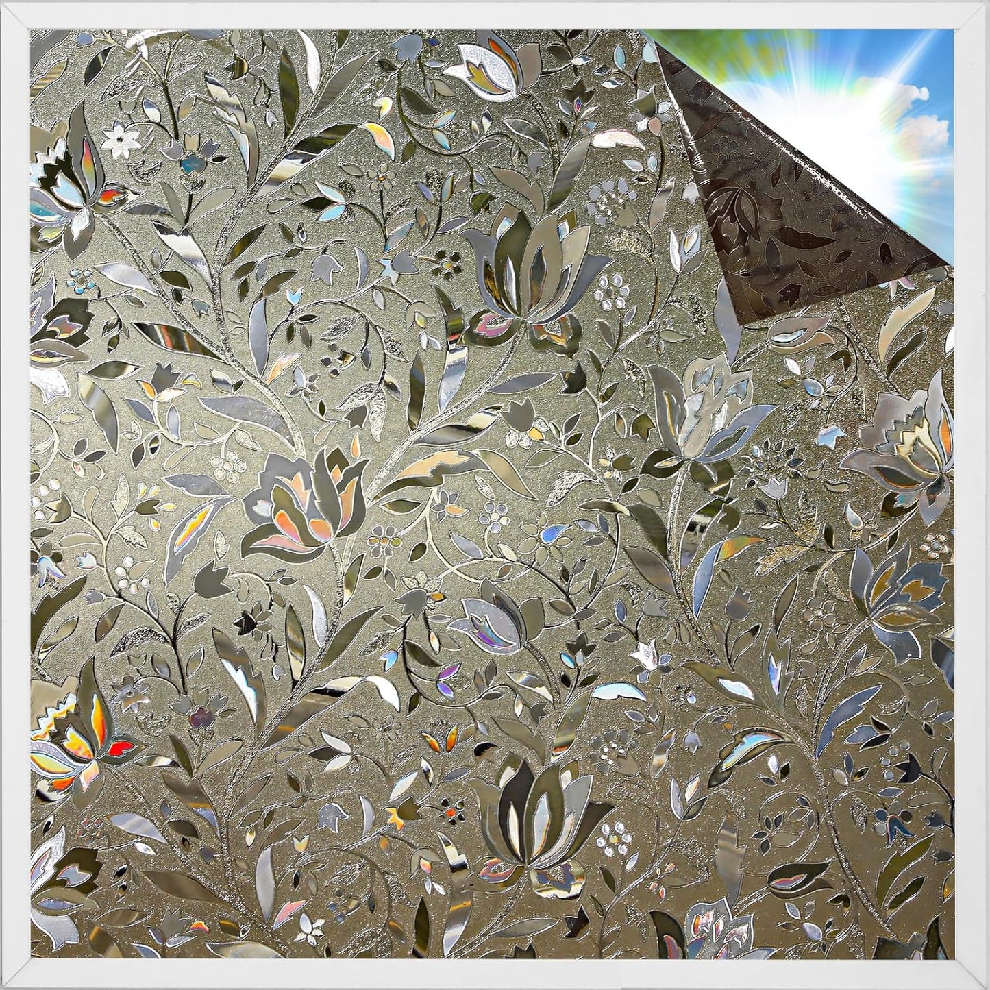 Rainbow Tulip Privacy Window Film