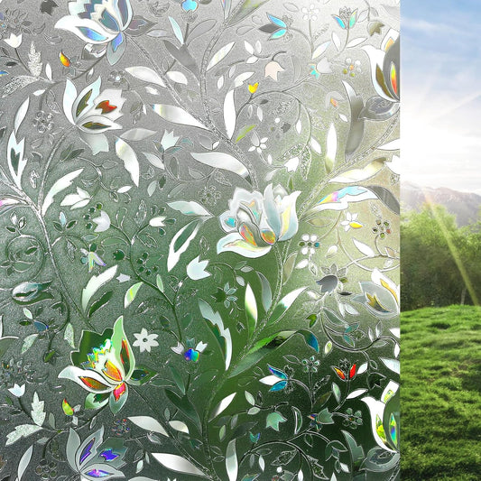 Rainbow Tulip Privacy Window Film